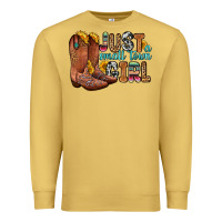 Antique Gold just a small town girl Premium Sweatshirt - Zillion Design Studio