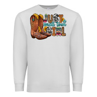 Dove Grey just a small town girl Premium Sweatshirt - Zillion Design Studio