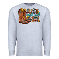 Heather Grey just a small town girl Premium Sweatshirt - Zillion Design Studio