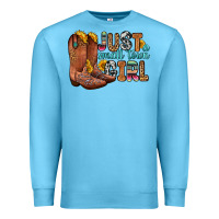 Ocean Blue just a small town girl Premium Sweatshirt - Zillion Design Studio