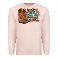 Pale Pink just a small town girl Premium Sweatshirt - Zillion Design Studio