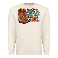 Sandshell just a small town girl Premium Sweatshirt - Zillion Design Studio