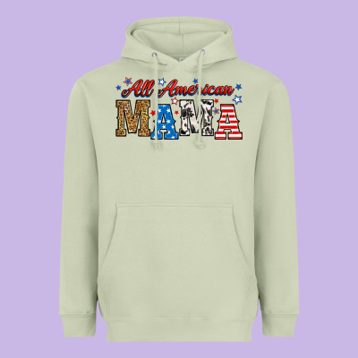 Heavyweight Hoodie all american mama