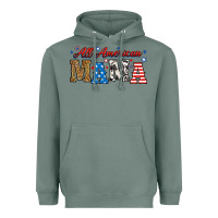 Sage all american mama Heavyweight Hoodie - RanaPortraitStore