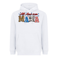 White all american mama Heavyweight Hoodie - RanaPortraitStore