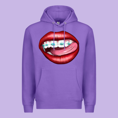 Lips Dental Braces Premium Hoodie Designed By Artiststas