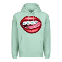 Seafoam Lips Dental Braces Premium Hoodie - Artiststas