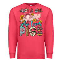 Just A Girl Who Loves Pigs Premium Sweatshirt | Teevron