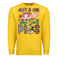 Lemon just a girl who loves pigs Premium Sweatshirt - Zillion Design Studio
