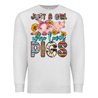 Oatmeal Heather just a girl who loves pigs Premium Sweatshirt - Zillion Design Studio