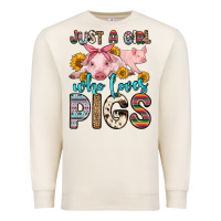 Sandshell just a girl who loves pigs Premium Sweatshirt - Zillion Design Studio