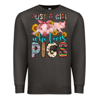 Smoke just a girl who loves pigs Premium Sweatshirt - Zillion Design Studio