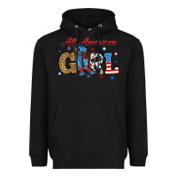 Black all american girl Heavyweight Hoodie - RanaPortraitStore