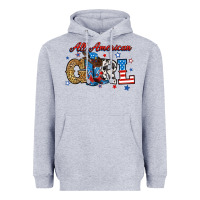 Heather Grey all american girl Heavyweight Hoodie - RanaPortraitStore