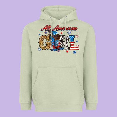 Heavyweight Hoodie all american girl