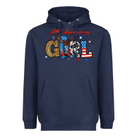Navy all american girl Heavyweight Hoodie - RanaPortraitStore