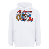 White all american girl Heavyweight Hoodie - RanaPortraitStore