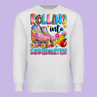 Rolling Into Kindergarten Grade Premium Sweatshirt Designed By Texasbilliewilder