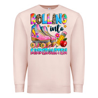 Pale Pink rolling into kindergarten grade Premium Sweatshirt - texasbilliewilder
