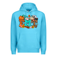 Ocean Blue emt with fall Premium Hoodie - AdoDesignShop