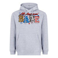 Heather Grey all american babe Heavyweight Hoodie - RanaPortraitStore