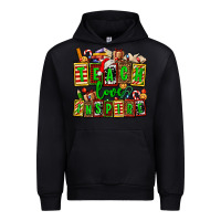 Black teach love inspire with Christmas and teacher elements Urban Hoodie - AdoDesignShop