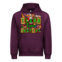Mauve Wine teach love inspire with Christmas and teacher elements Urban Hoodie - AdoDesignShop