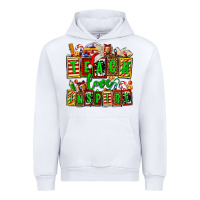 White teach love inspire with Christmas and teacher elements Urban Hoodie - AdoDesignShop
