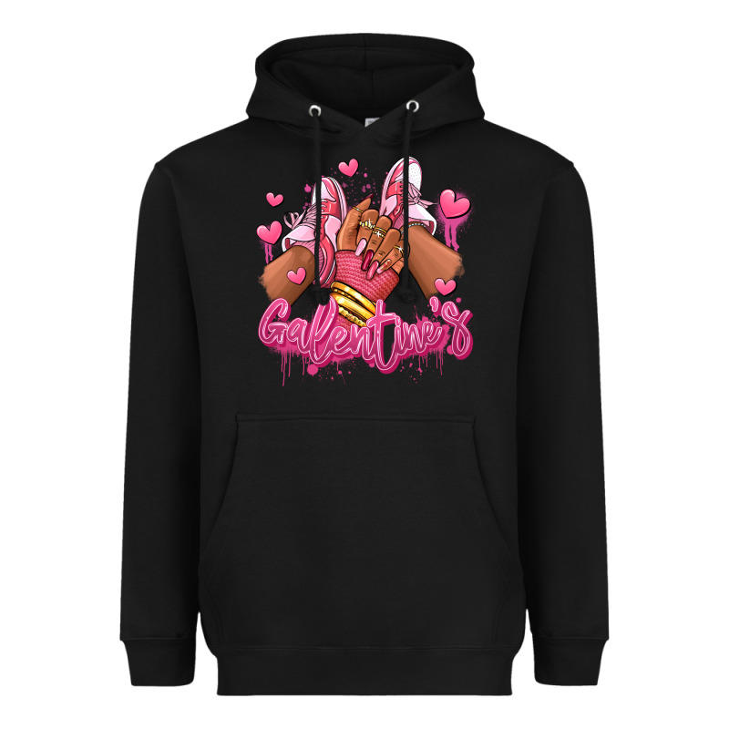 Galentines Afro Girl Sneakers Heavyweight Hoodie by RanaPortraitStore | Teevron