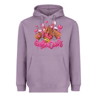 Lavender galentines afro girl sneakers Heavyweight Hoodie - RanaPortraitStore