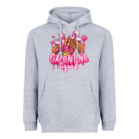 Heather Grey galentine squad afro girl sneakers Heavyweight Hoodie - RanaPortraitStore