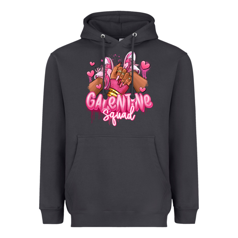 Galentine Squad Afro Girl Sneakers Heavyweight Hoodie by RanaPortraitStore | Teevron