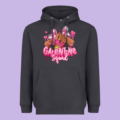 Heavyweight Hoodie galentine squad afro girl sneakers