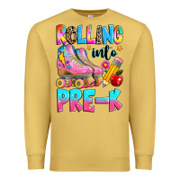 Antique Gold rolling into pre k grade Premium Sweatshirt - texasbilliewilder