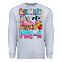 Heather Grey rolling into pre k grade Premium Sweatshirt - texasbilliewilder