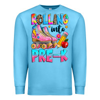 Ocean Blue rolling into pre k grade Premium Sweatshirt - texasbilliewilder