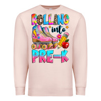 Pale Pink rolling into pre k grade Premium Sweatshirt - texasbilliewilder