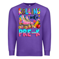Purple rolling into pre k grade Premium Sweatshirt - texasbilliewilder