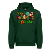 Forest Green santa's favorite teacher Urban Hoodie - AdoDesignShop