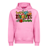 Fuchsia Pink santa's favorite teacher Urban Hoodie - AdoDesignShop