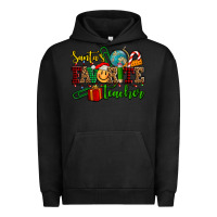Pigment Black santa's favorite teacher Urban Hoodie - AdoDesignShop