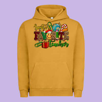 Santa's Favorite Teacher Urban Hoodie Designed By Adodesignshop