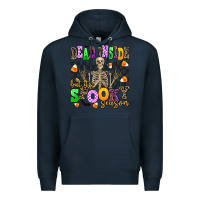 Navy dead inside but its spooky season Premium Hoodie - AdoDesignShop