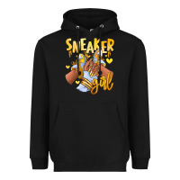 Black yellow sneaker girl afro woman Heavyweight Hoodie - RanaPortraitStore