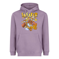 Lavender yellow sneaker girl afro woman Heavyweight Hoodie - RanaPortraitStore