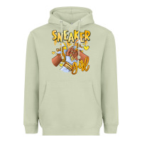 Matcha yellow sneaker girl afro woman Heavyweight Hoodie - RanaPortraitStore