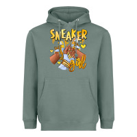Sage yellow sneaker girl afro woman Heavyweight Hoodie - RanaPortraitStore