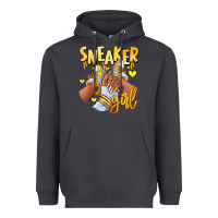 Smoke yellow sneaker girl afro woman Heavyweight Hoodie - RanaPortraitStore