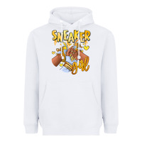 White yellow sneaker girl afro woman Heavyweight Hoodie - RanaPortraitStore