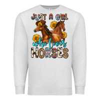 Oatmeal Heather just a girl who loves horses Premium Sweatshirt - Zillion Design Studio
